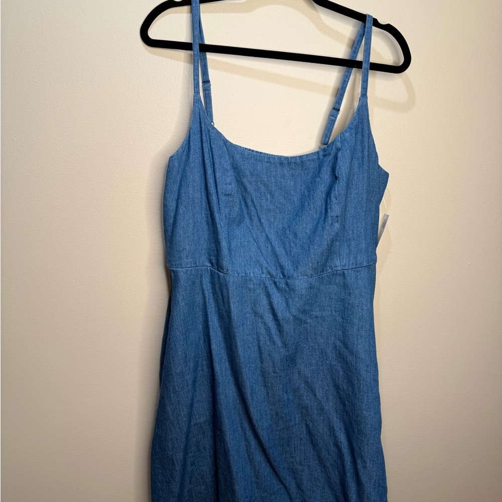 Blue Denim Sleeveless Dress